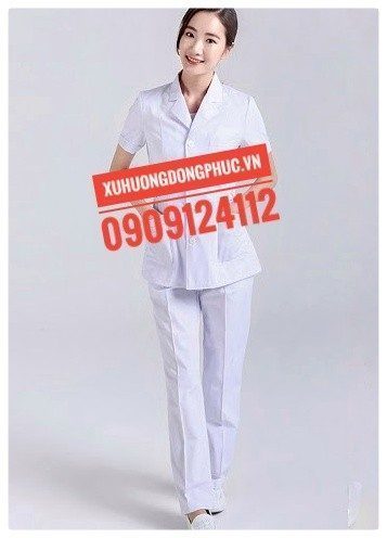 Quần áo blouse trắng điều dưỡng y tá - spa nails Xu Hướng Đồng Phục - Hotline 0909124112 quan ao blouse dieu duong 03